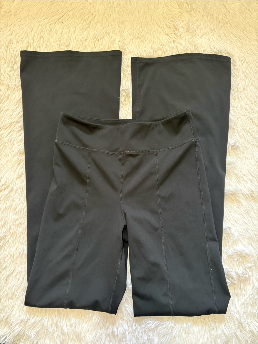 Fashion Nova Black Flare Track Pants